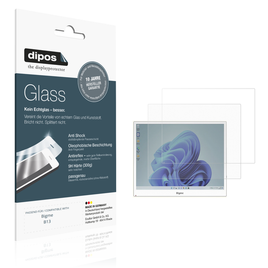 Matte Displayschutzfolie von dipos passend für Bigme B13, 9H kratzfest und blasenfrei montiert