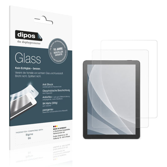 Matte Displayschutzfolie von dipos passend für Bigme B6, 9H kratzfest und blasenfrei montiert