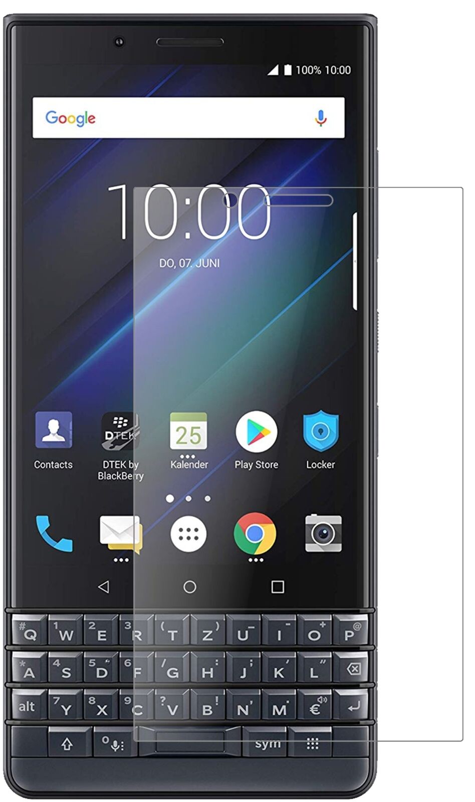 Matte Displayschutzfolie von dipos passend für Blackberry Key 2 LE, 9H kratzfest und blasenfrei montiert