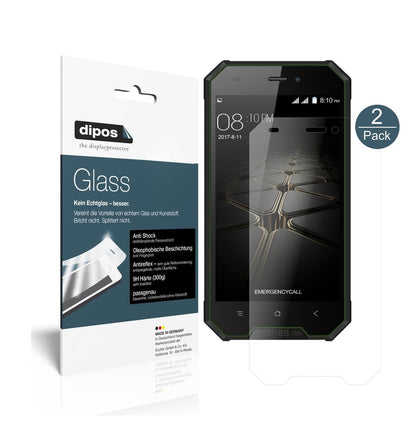 Matte Displayschutzfolie von dipos passend für Blackview BV4000, 9H kratzfest und blasenfrei montiert