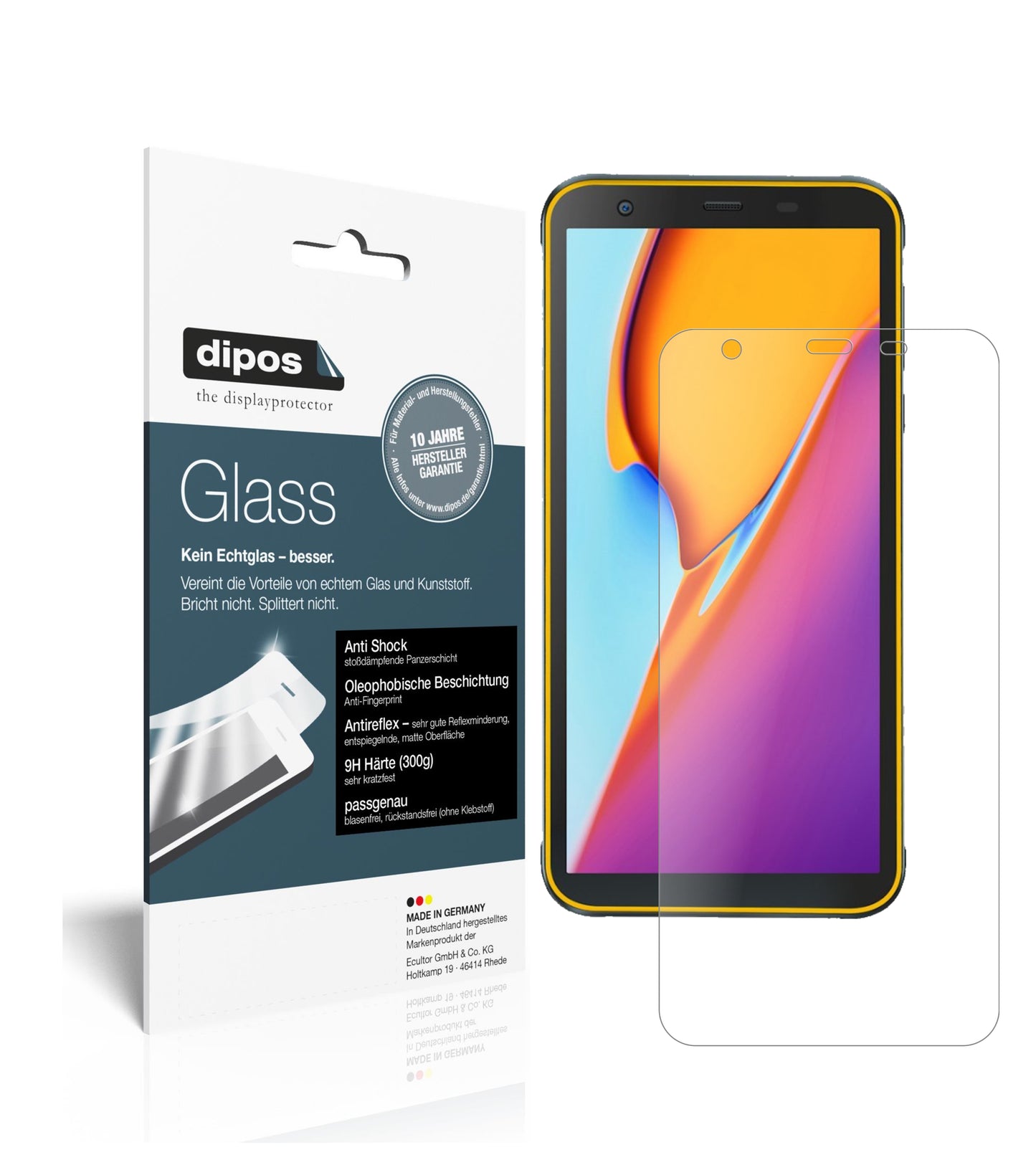Matte Displayschutzfolie von dipos passend für Blackview BV6300 Pro, 9H kratzfest und blasenfrei montiert