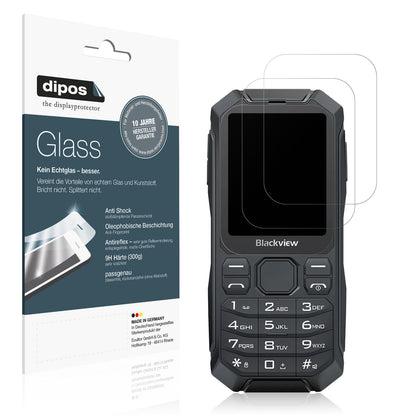 Matte Displayschutzfolie von dipos passend für Blackview N1000, 9H kratzfest und blasenfrei montiert