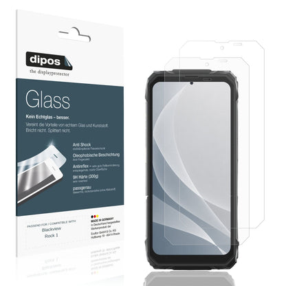 Matte Displayschutzfolie von dipos passend für Blackview Rock 1, 9H kratzfest und blasenfrei montiert