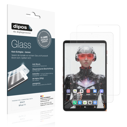 Matte Displayschutzfolie von dipos passend für BNCF BPad T1, 9H kratzfest und blasenfrei montiert