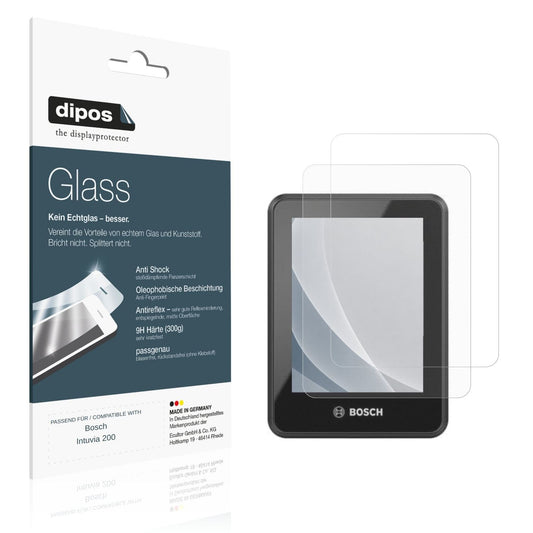 Matte Displayschutzfolie von dipos passend für Bosch Intuvia 200, 9H kratzfest und blasenfrei montiert