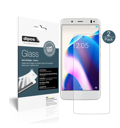 Matte Displayschutzfolie von dipos passend für BQ Aquaris U2 Lite, 9H kratzfest und blasenfrei montiert