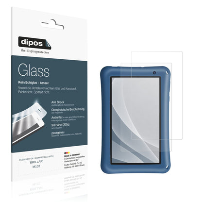Matte Displayschutzfolie von dipos passend für BRILLAR M102, 9H kratzfest und blasenfrei montiert