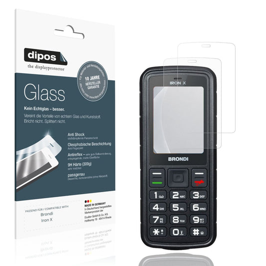 Matte Displayschutzfolie von dipos passend für Brondi Iron X, 9H kratzfest und blasenfrei montiert