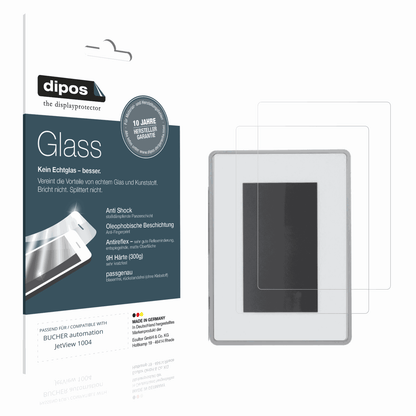 Matte Displayschutzfolie von dipos passend für BUCHER automation JetView 1004, 9H kratzfest und blasenfrei montiert