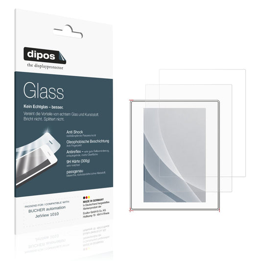 Matte Displayschutzfolie von dipos passend für BUCHER automation JetView 1010, 9H kratzfest und blasenfrei montiert