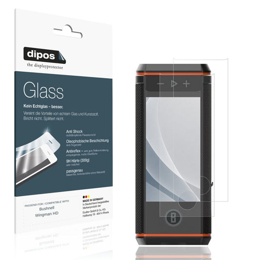 Matte Displayschutzfolie von dipos passend für Bushnell Wingman HD, 9H kratzfest und blasenfrei montiert