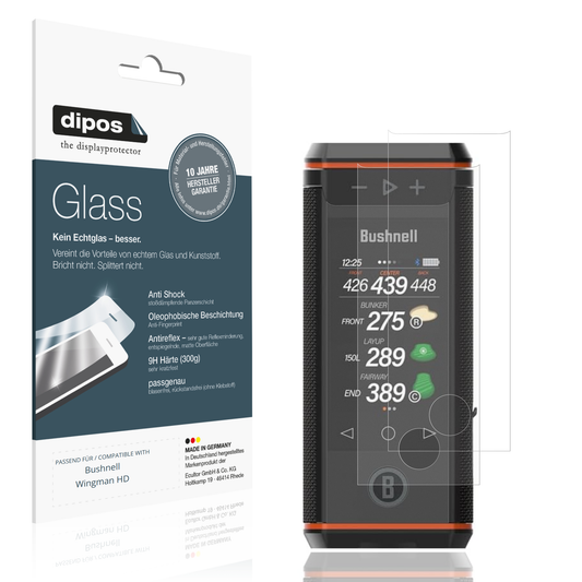 Matte Displayschutzfolie von dipos passend für Bushnell Wingman HD, 9H kratzfest und blasenfrei montiert