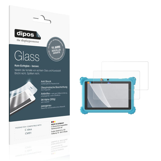 Matte Displayschutzfolie von dipos passend für C idea CM91, 9H kratzfest und blasenfrei montiert