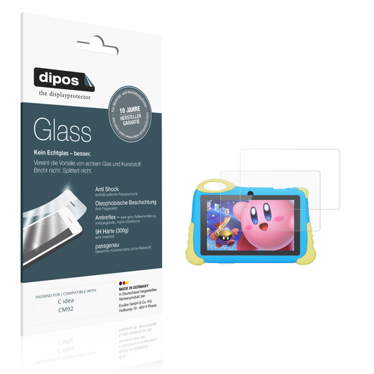 Matte Displayschutzfolie von dipos passend für C idea CM92, 9H kratzfest und blasenfrei montiert