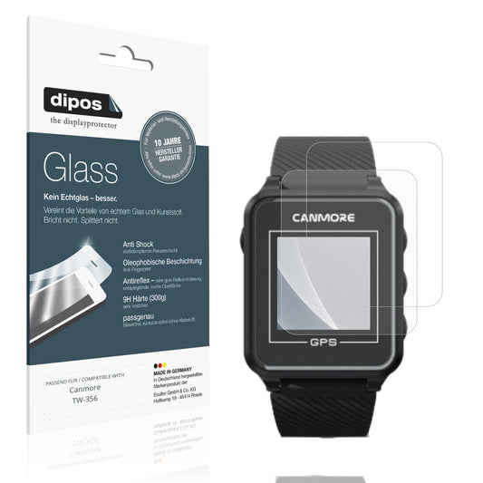 Matte Displayschutzfolie von dipos passend für Canmore TW-356, 9H kratzfest und blasenfrei montiert