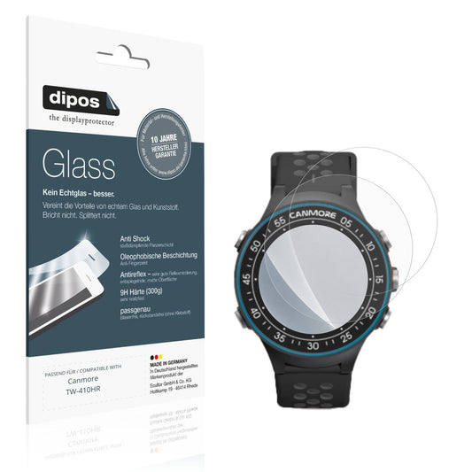 Matte Displayschutzfolie von dipos passend für Canmore TW-410HR, 9H kratzfest und blasenfrei montiert