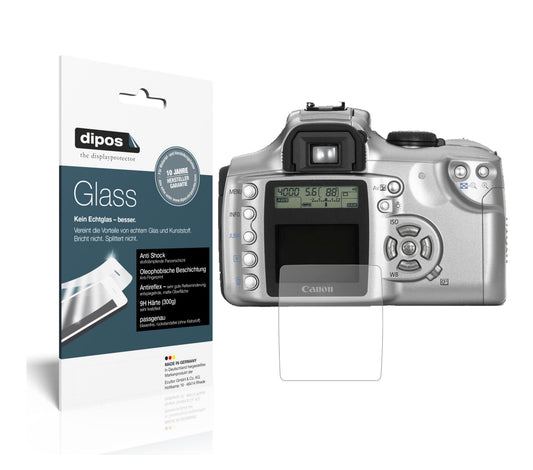 Matte Displayschutzfolie von dipos passend für Canon EOS 300D, 9H kratzfest und blasenfrei montiert