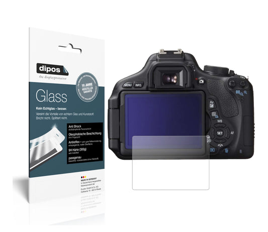 Matte Displayschutzfolie von dipos passend für Canon EOS 750D, 9H kratzfest und blasenfrei montiert