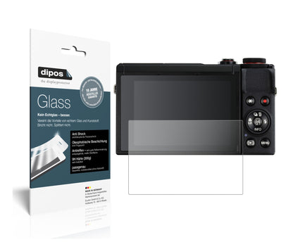 Matte Displayschutzfolie von dipos passend für Canon PowerShot G7X Mark III, 9H kratzfest und blasenfrei montiert