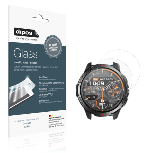 Matte Displayschutzfolie von dipos passend für Cantaos KT88, 9H kratzfest und blasenfrei montiert