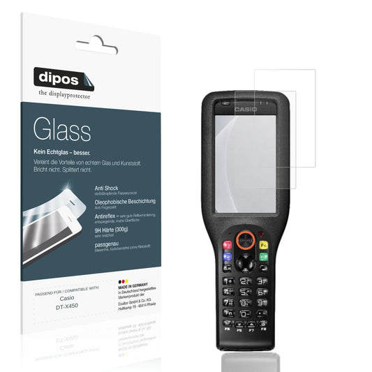 Matte Displayschutzfolie von dipos passend für Casio DT-X450, 9H kratzfest und blasenfrei montiert