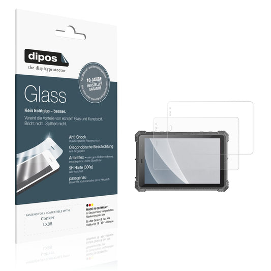 Matte Displayschutzfolie von dipos passend für Conker LX88, 9H kratzfest und blasenfrei montiert
