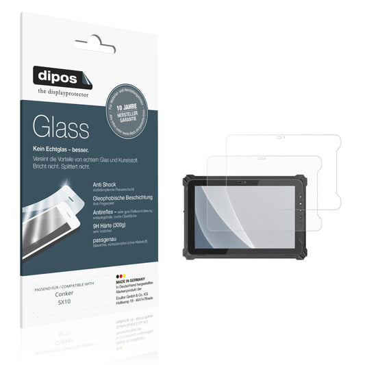 Matte Displayschutzfolie von dipos passend für Conker SX10, 9H kratzfest und blasenfrei montiert