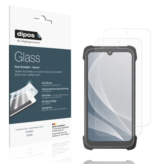 Matte Displayschutzfolie von dipos passend für Conker SX56, 9H kratzfest und blasenfrei montiert