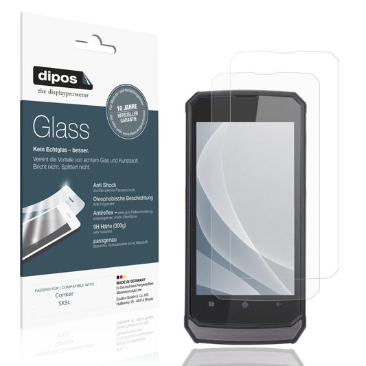 Matte Displayschutzfolie von dipos passend für Conker SX5L, 9H kratzfest und blasenfrei montiert