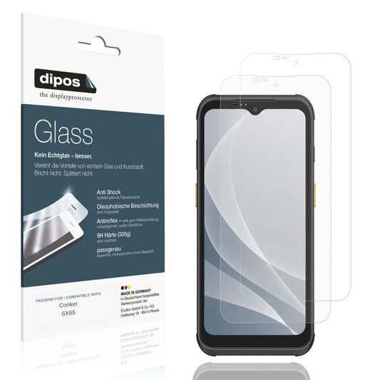 Matte Displayschutzfolie von dipos passend für Conker SX65, 9H kratzfest und blasenfrei montiert