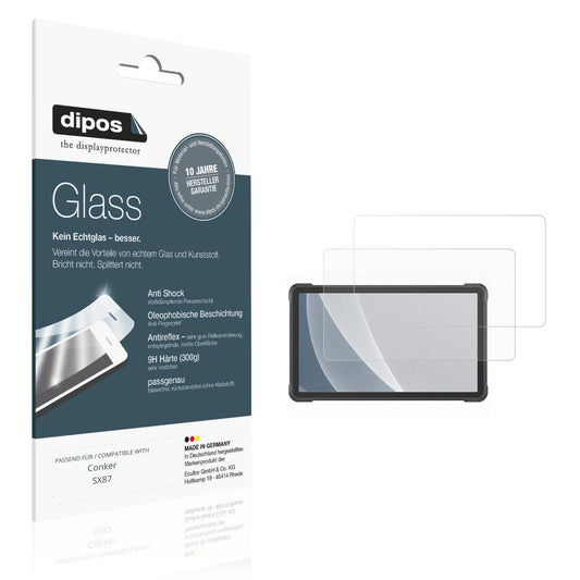 Matte Displayschutzfolie von dipos passend für Conker SX87, 9H kratzfest und blasenfrei montiert