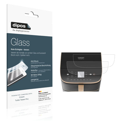 Matte Displayschutzfolie von dipos passend für Cosori Turbo Tower Pro, 9H kratzfest und blasenfrei montiert