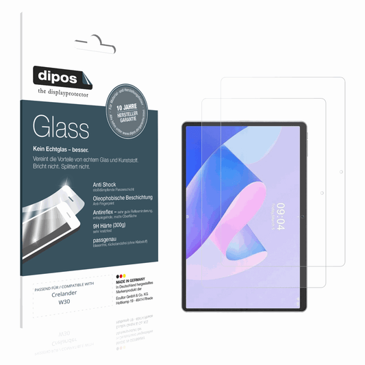 Matte Displayschutzfolie von dipos passend für Crelander W30, 9H kratzfest und blasenfrei montiert