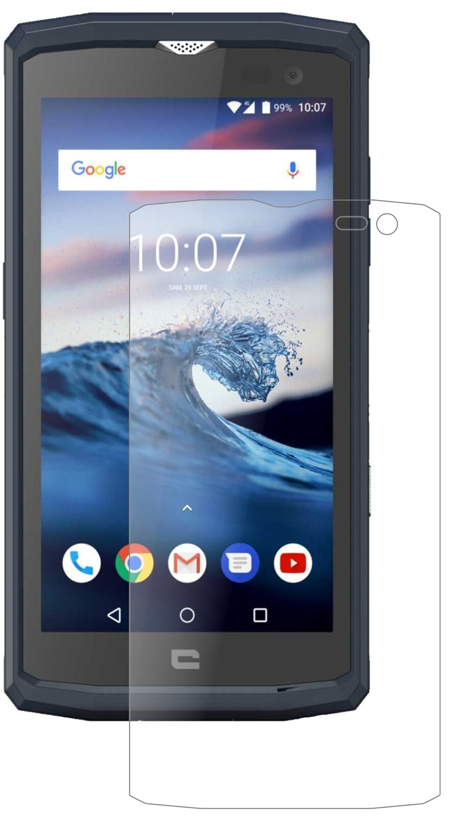 Matte Displayschutzfolie von dipos passend für Crosscall Core X3, 9H kratzfest und blasenfrei montiert