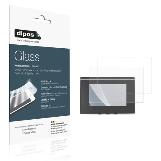 Matte Displayschutzfolie von dipos passend für CrossControl CCpilot V700, 9H kratzfest und blasenfrei montiert