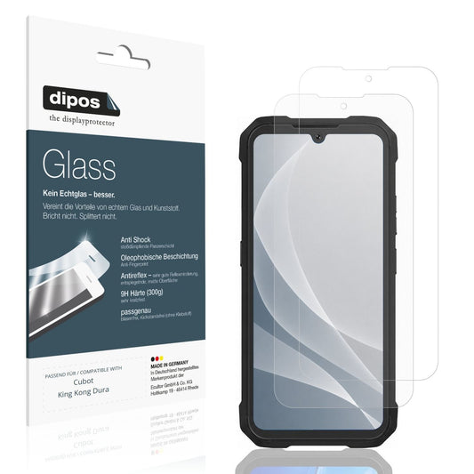 Matte Displayschutzfolie von dipos passend für Cubot King Kong Dura, 9H kratzfest und blasenfrei montiert