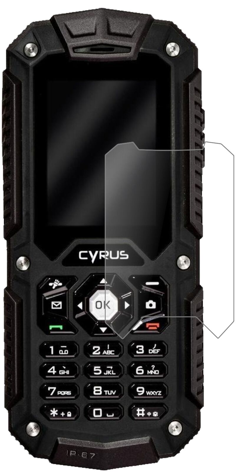 Matte Displayschutzfolie von dipos passend für Cyrus CM6, 9H kratzfest und blasenfrei montiert