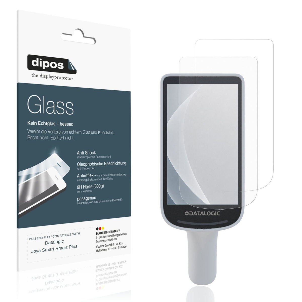 Matte Displayschutzfolie von dipos passend für Datalogic Joya Smart Smart Plus, 9H kratzfest und blasenfrei montiert