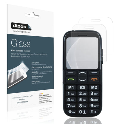 Matte Displayschutzfolie von dipos passend für Denver BAS-18500M, 9H kratzfest und blasenfrei montiert