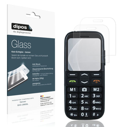 Matte Displayschutzfolie von dipos passend für Denver BAS-18600L, 9H kratzfest und blasenfrei montiert