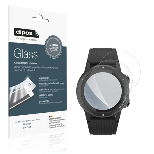 Matte Displayschutzfolie von dipos passend für Denver SW-351, 9H kratzfest und blasenfrei montiert
