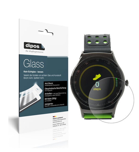 Matte Displayschutzfolie von dipos passend für DENVER SW-450 Smartwatch, 9H kratzfest und blasenfrei montiert