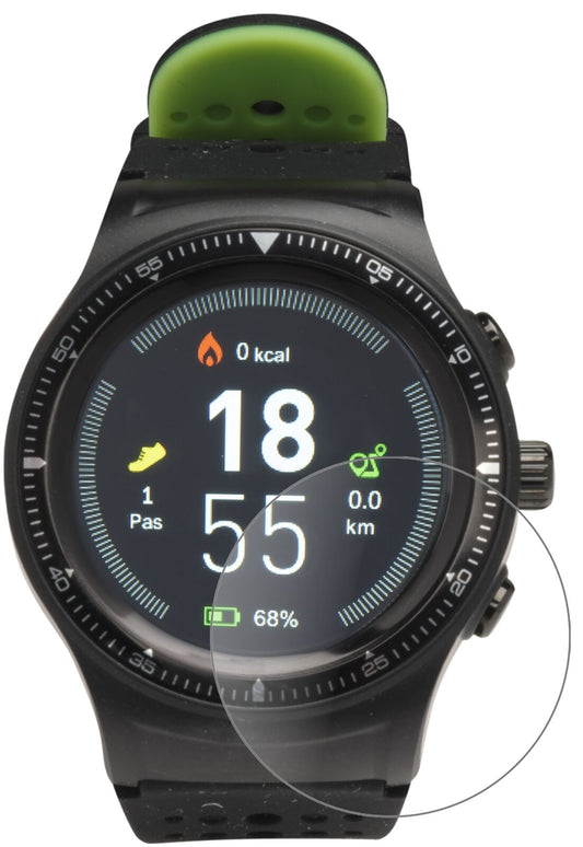 Matte Displayschutzfolie von dipos passend für DENVER SW-500 Smartwatch, 9H kratzfest und blasenfrei montiert