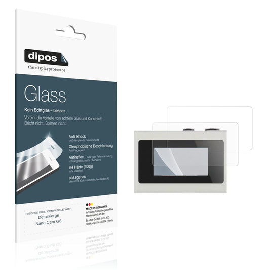 Matte Displayschutzfolie von dipos passend für DetailForge Nano Cam G6, 9H kratzfest und blasenfrei montiert