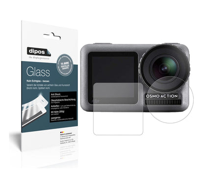 Matte Displayschutzfolie von dipos passend für DJI Osmo Action, 9H kratzfest und blasenfrei montiert