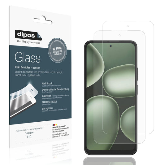 Matte Displayschutzfolie von dipos passend für Doogee B10, 9H kratzfest und blasenfrei montiert