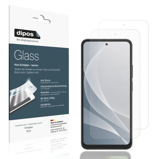 Matte Displayschutzfolie von dipos passend für Doogee B10, 9H kratzfest und blasenfrei montiert