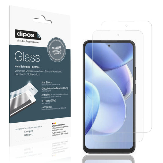 Matte Displayschutzfolie von dipos passend für Doogee B10 Pro, 9H kratzfest und blasenfrei montiert