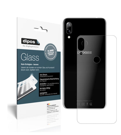 Matte Displayschutzfolie von dipos passend für Doogee N10 Rückseite, 9H kratzfest und blasenfrei montiert