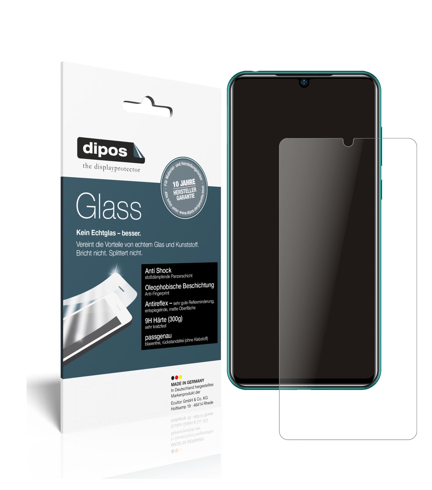 Matte Displayschutzfolie von dipos passend für Doogee N20 Pro, 9H kratzfest und blasenfrei montiert